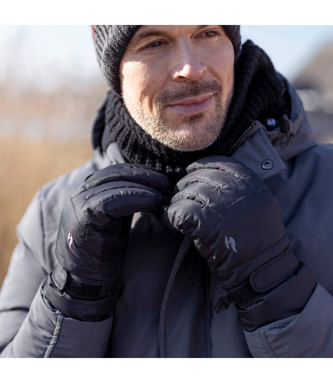 Gants de Ski Homme Imperméable Thermiques S/M-4