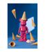 Statuette Déco Ours Cornet Glace 39cm Fuchsia-5