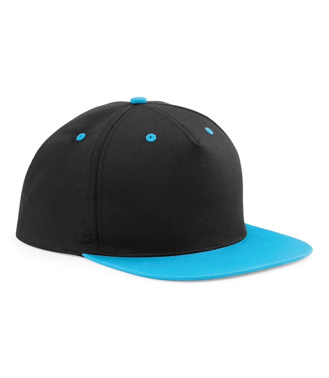 Casquette 100% coton adulte unisexe noir/bleu Beechfield-1