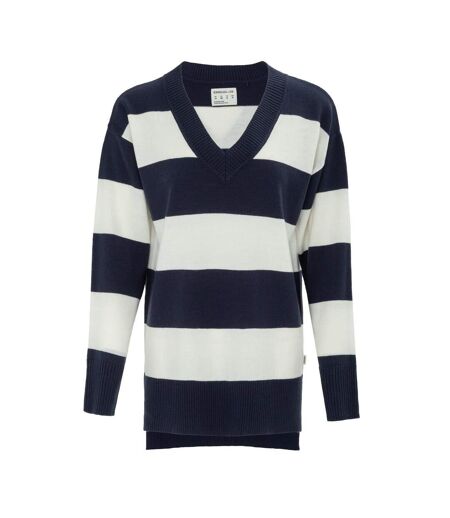 Pull Motif/style À Rayures Femme Bleu Marine Blanc SoulCal