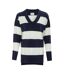 Pull Motif/style À Rayures Femme Bleu Marine Blanc SoulCal-1