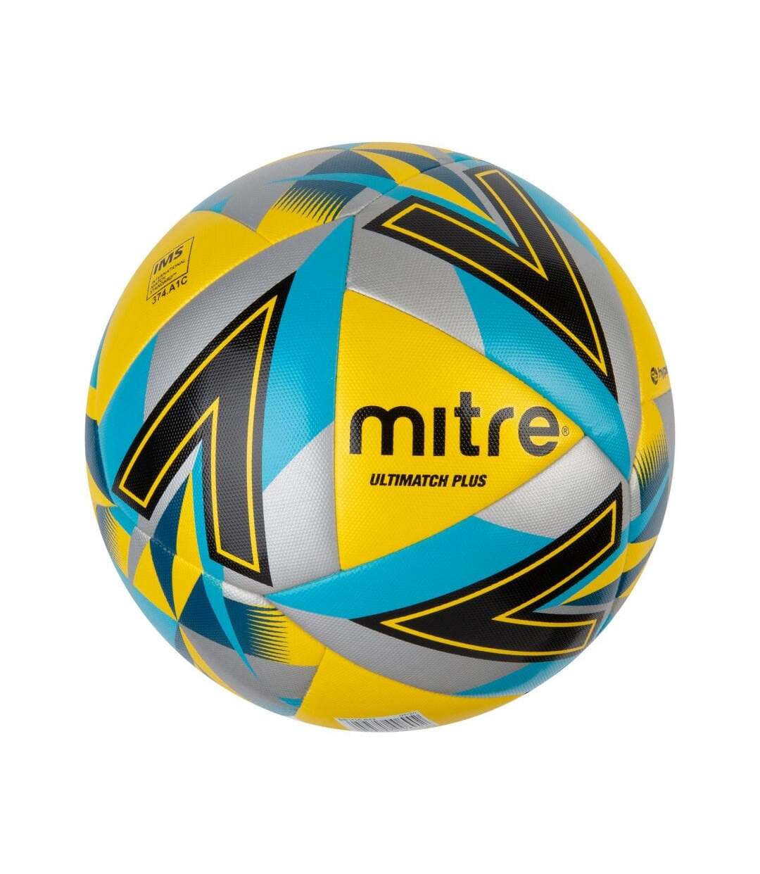 Ballon de foot ultimatch max taille 3 jaune / noir / bleu Mitre-2