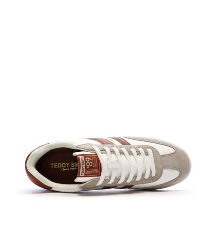 Baskets marron/blanches homme teddy smith 120503
