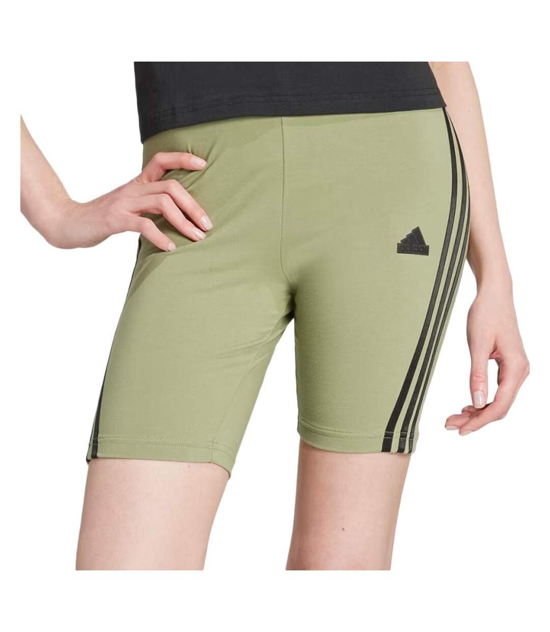 Short vert femme adidas biker-1