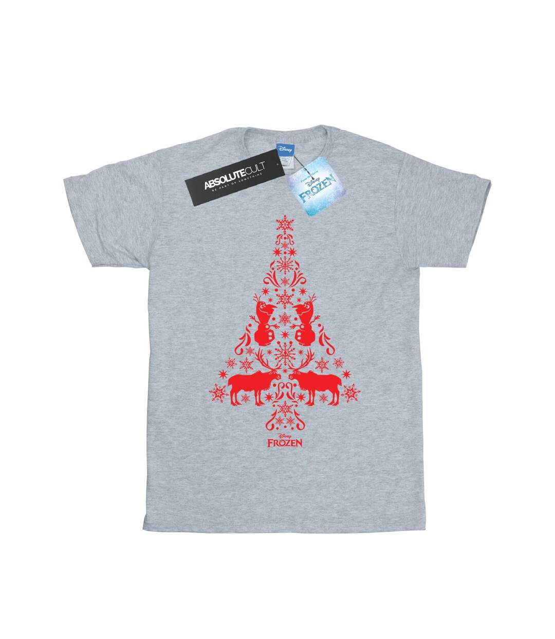 Disney - T-shirt FROZEN CHRISTMAS TREE - Femme (Gris chiné) - UTBI24687-1