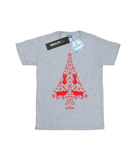 Disney - T-shirt FROZEN CHRISTMAS TREE - Femme (Gris chiné) - UTBI24687