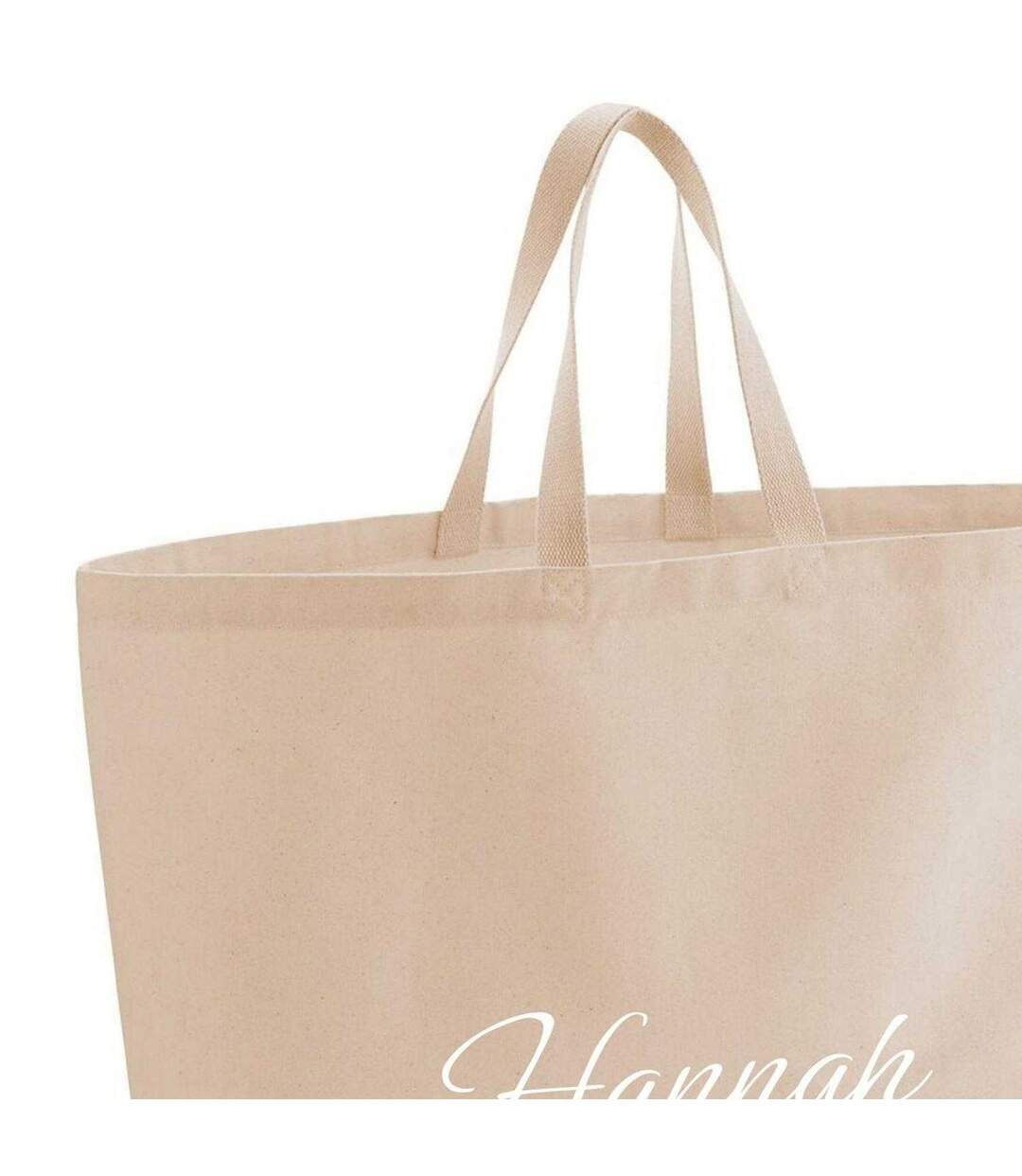 Hannah Cotton Canvas Tote Bag One Size Peach Westford Mill-3