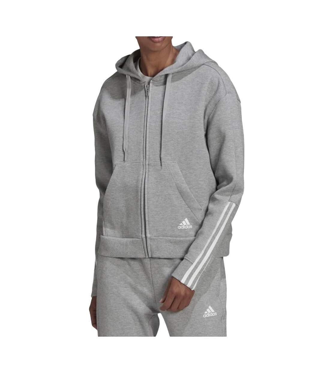 Sweat Zippé Gris Femme Adidas HD1712 - XS