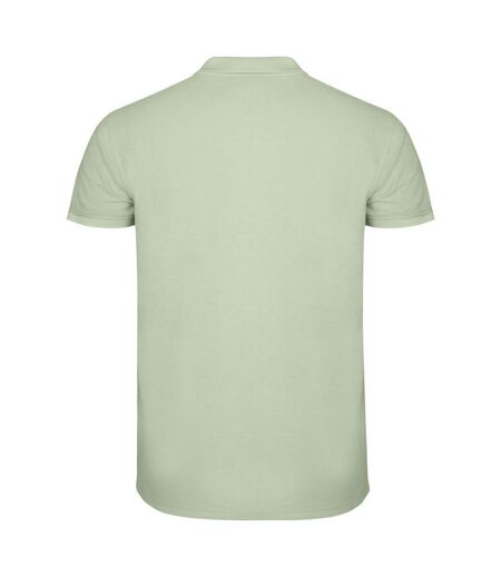 Mens Star Short-sleeved Polo Shirt Mist Green Roly