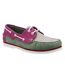 Chaussures bateau hattie femme vert / rose / gris Hush Puppies