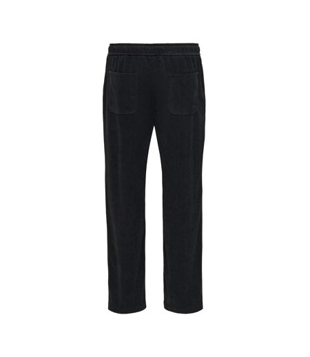 Pantalon fluide velours noir homme only & sons fade