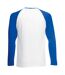 Fruit Of The Loom Mens Long Sleeve Baseball T-Shirt (White/Royal Blue) - UTBC328-2