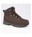Johnscliffe Mens Edge Laced Crazy Horse Leather Padded Ankle Hiking Boot (Dark Brown) - UTDF1812