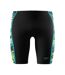 Mens Hyperboom Splice Patterned Mid Rise Jammer Shorts Black Speedo-1