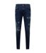 Mens Cotton Blend Ripped Slim Jeans Blue Replay-1