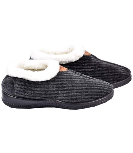 PANTOUFLE Femme Chausson COCOONING MD7281 GRIS VELOURS