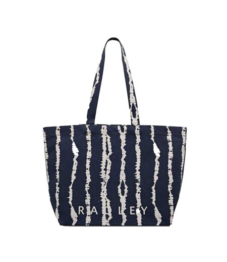 East West Tie Dye Stripes Tote Bag One Size Blue White Radley