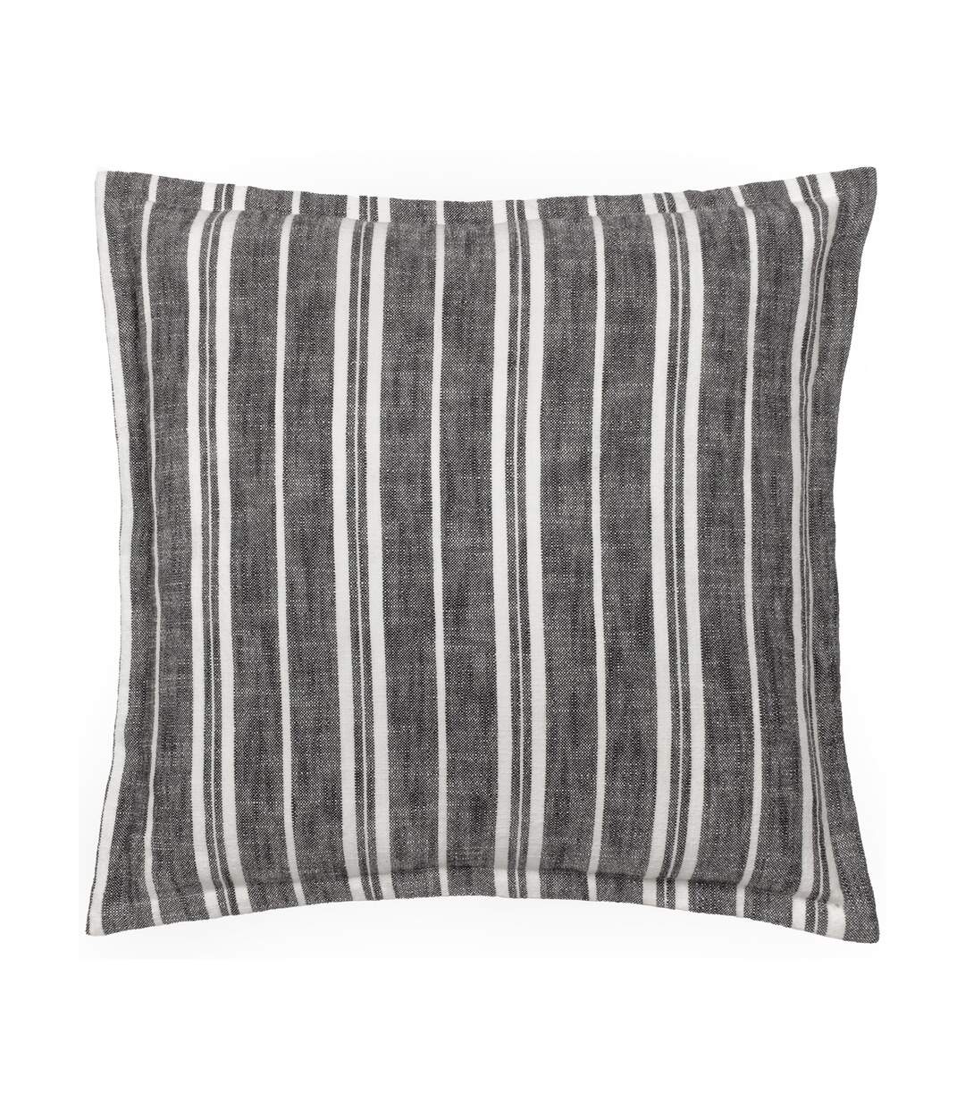 Hebble striped cushion cover 50cm x 50cm black Yard