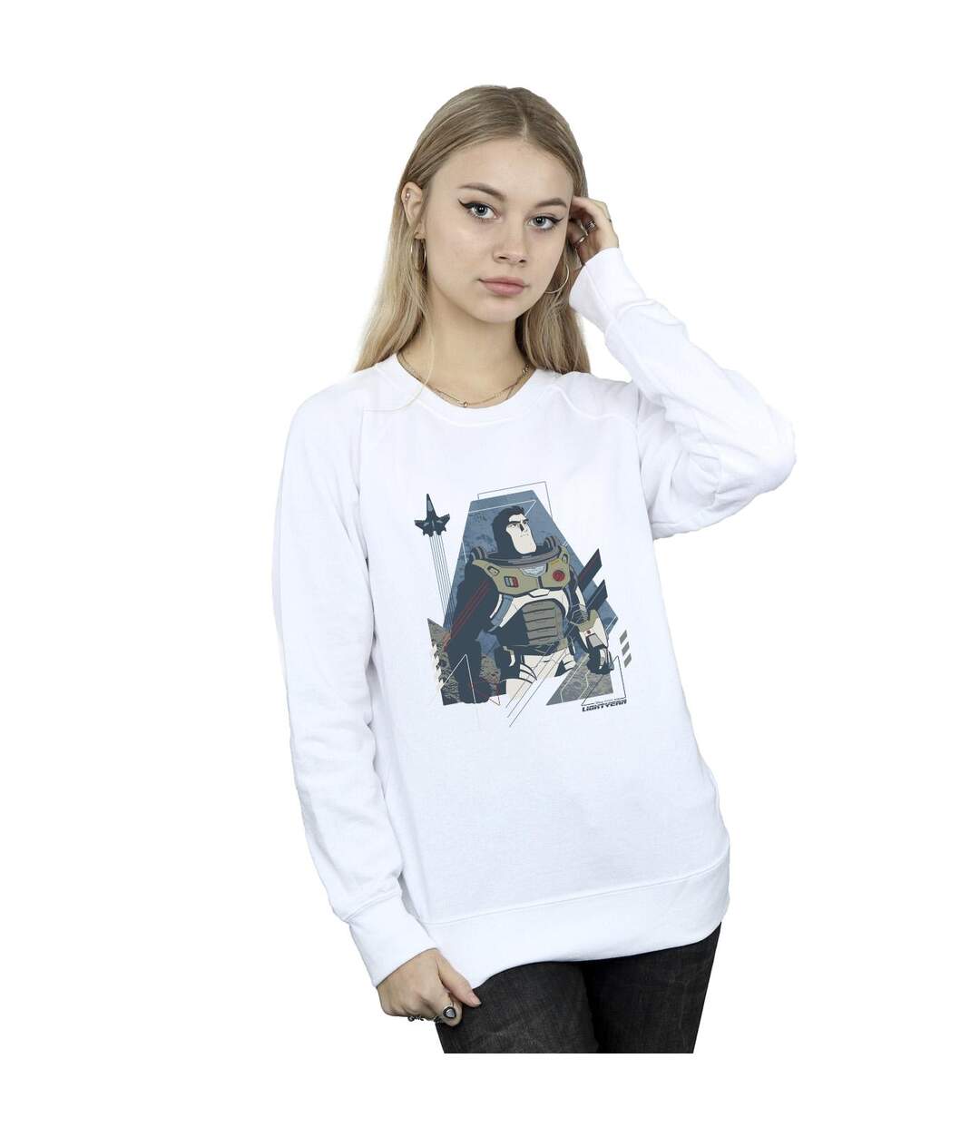 Disney Sweatshirt Lightyear Look To The Stars - Femmes/Dames (Blanc) - UTBI25031-2