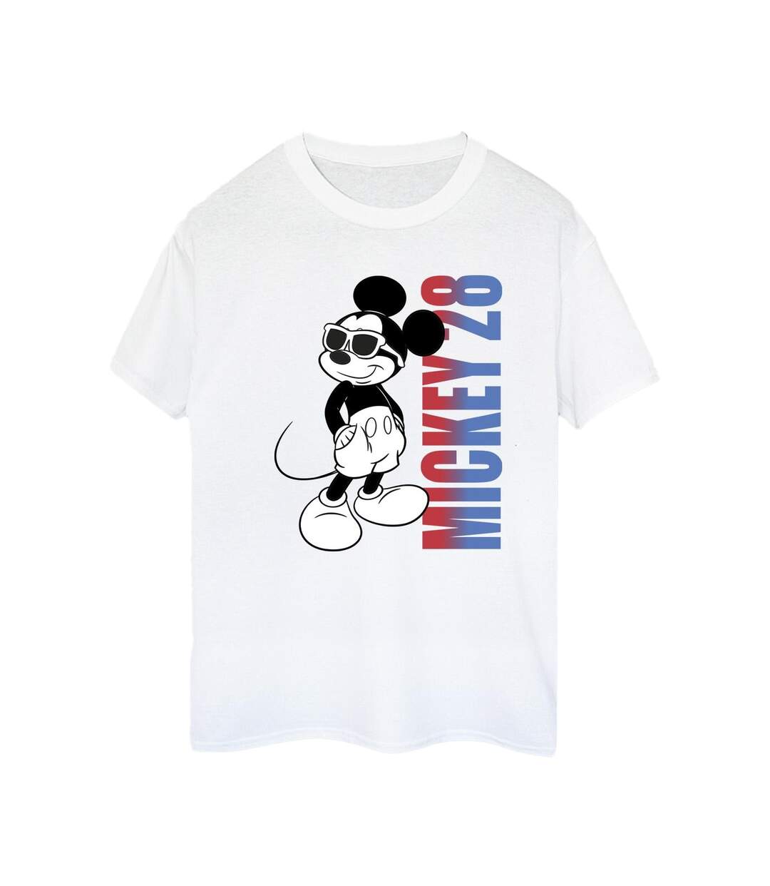 Disney T-shirt boyfriend en coton dégradé Mickey Mouse Femme/Ladies (Blanc) - UTBI38286-1