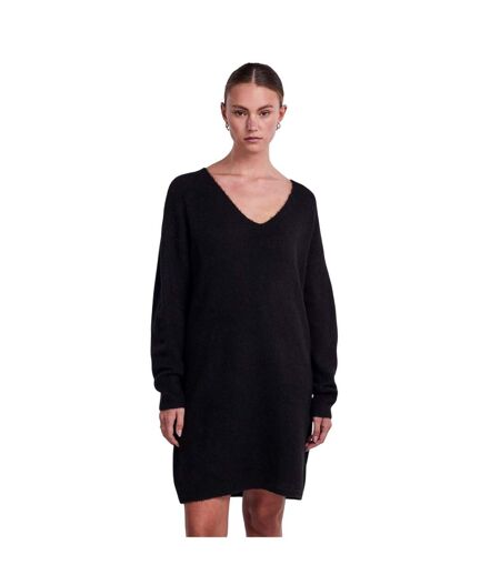 Womens/ladies Knitted Turtle Neck Sweater Dress Black Pieces