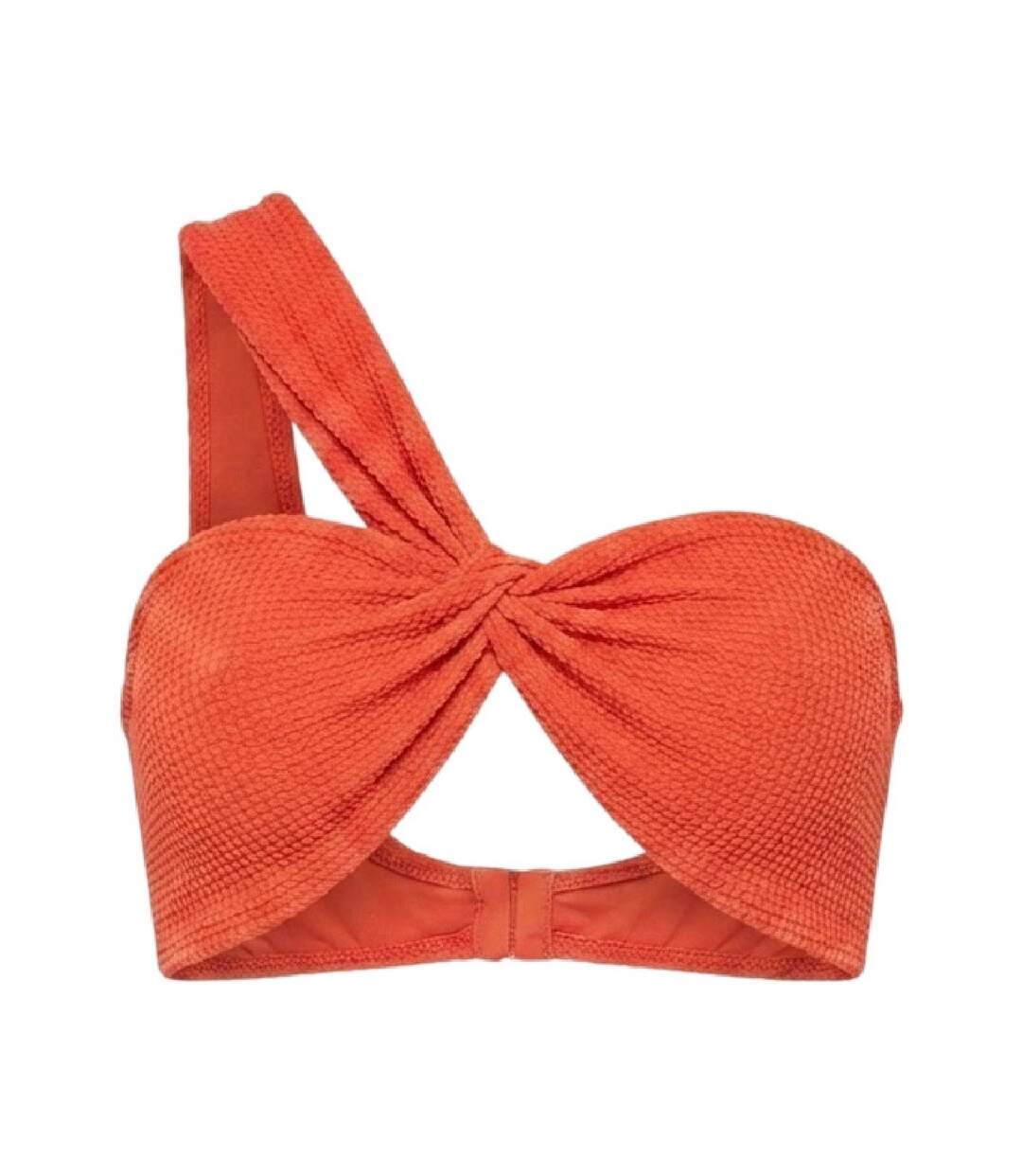 Womens/ladies One Shoulder Bralette Coral Missy Empire-2