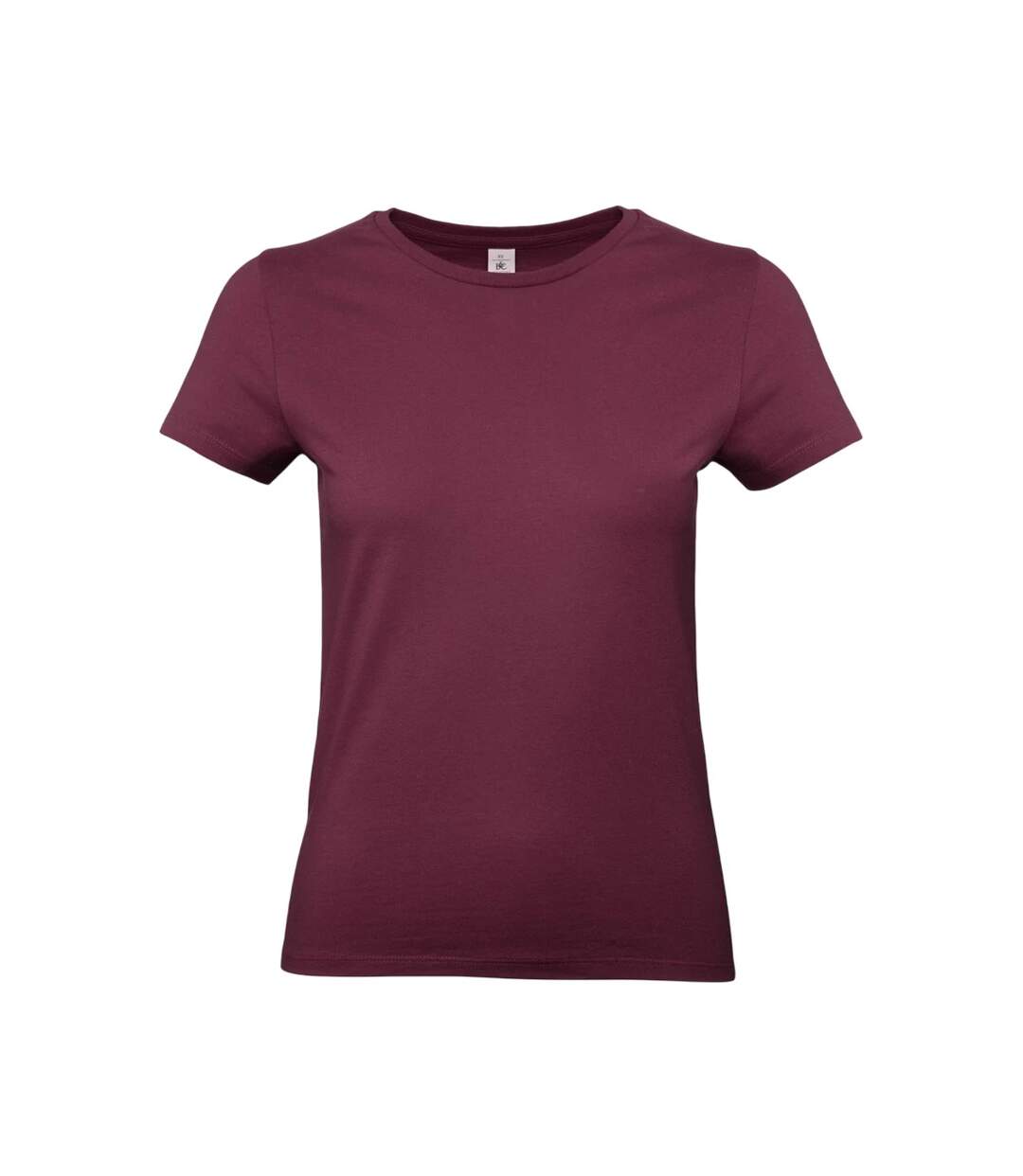 Womens/ladies e190 t-shirt burgundy B&C-1