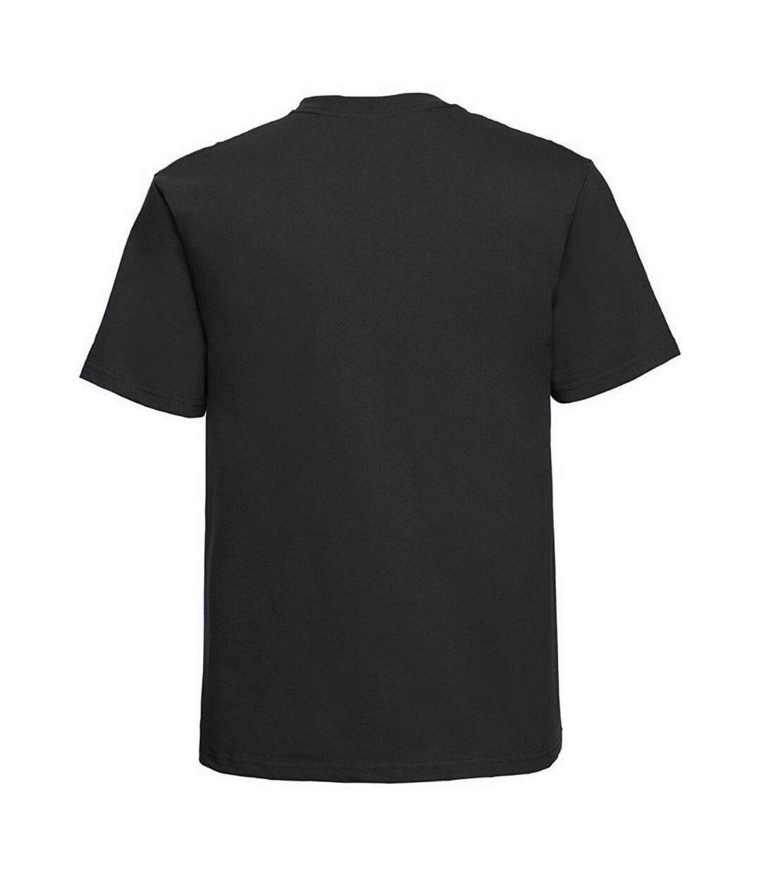 Russell Europe Mens Classic Heavyweight Ringspun Short Sleeve T-Shirt (Black)