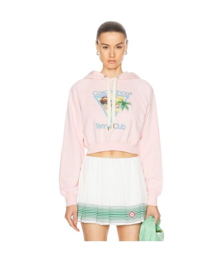 Sweat Court À Capuche Femme Rose Pâle Casablanca