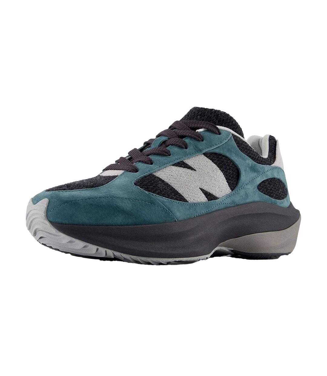 Mens Wrpd Runner Leather Flat Trainers Green New Balance-4