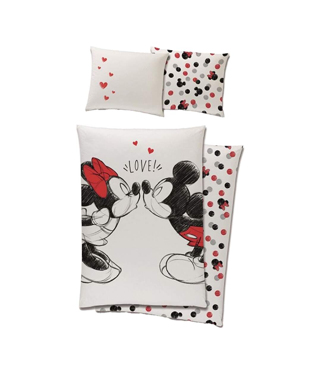 Love Single Duvet Cover Set Multicoloured Mickey Mouse-1