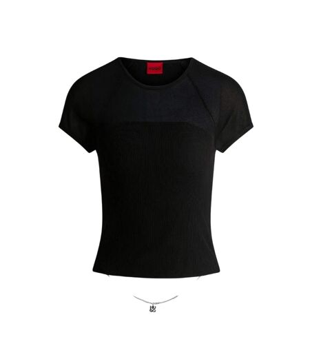 T-shirt Manches Raglan Slevetta Femme Noir Hugo