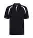 Kustom Kit Oak Hill Mens Short Sleeve Polo Shirt (Black/White)