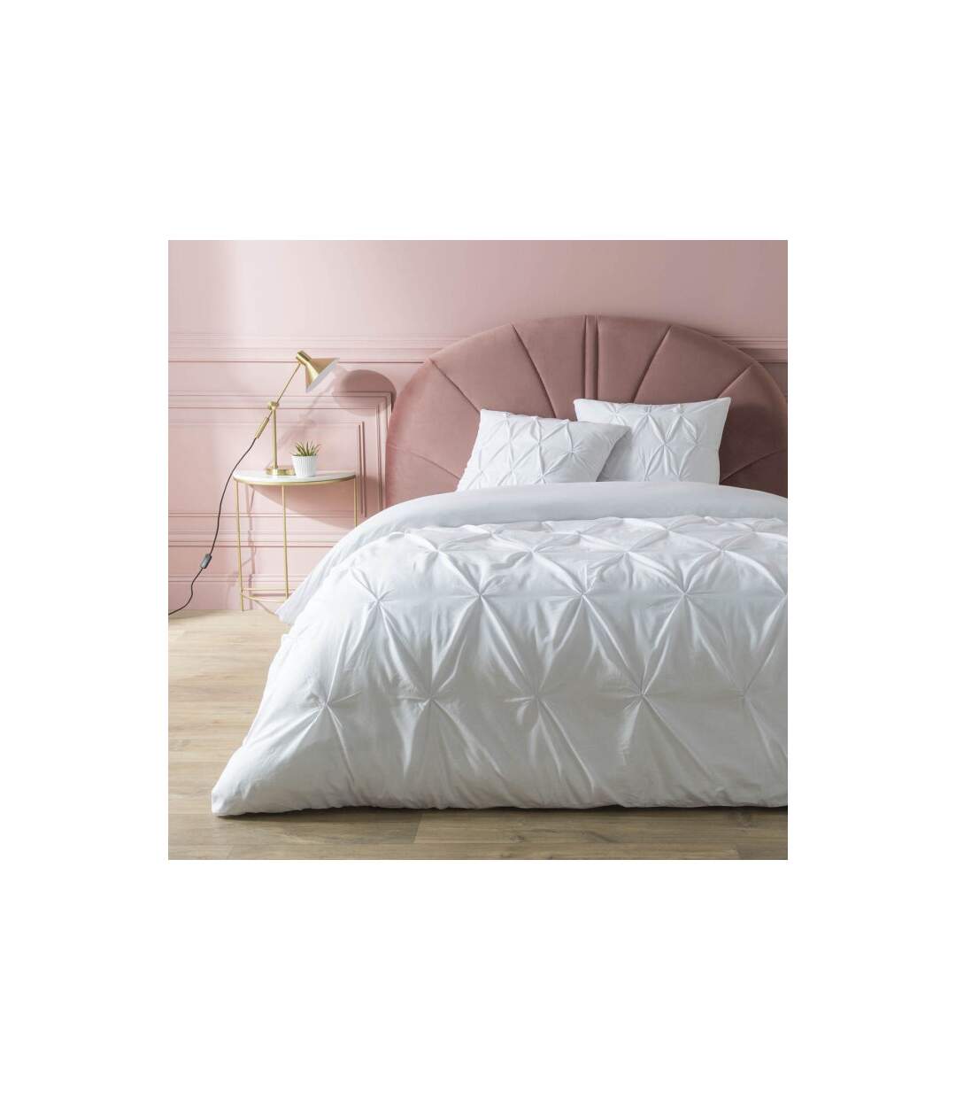 Parure de Lit 3 Pièces Heloise 260x240cm Blanc-1