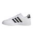 Baskets Grand Court Femme Blanc Noir Adidas-3