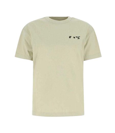 Unisex Adult Logo Regular T-shirt Beige Off-White
