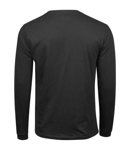 Mens Soft Long-sleeved T-shirt Black Tee Jays