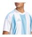 Maillot De Foot Style À Rayures Homme Blanc Bleu Clair Adidas-4