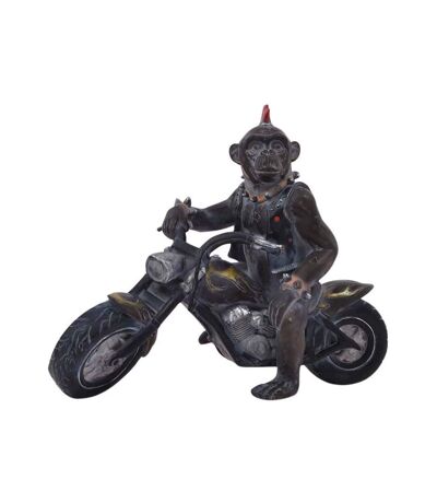 Statuette animal motard en polyrésine Singe