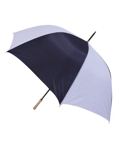 Mens/Womens Unisex Large Automatic Stripe Design Golf Umbrella (Navy and white) (See Description)
