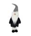 Père-Noël Déco Pied-de-Poule 70cm Noir & Blanc-1