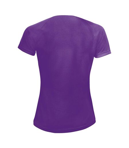 SOLS Womens/Ladies Sporty Short Sleeve T-Shirt (Dark Purple) - UTPC2152
