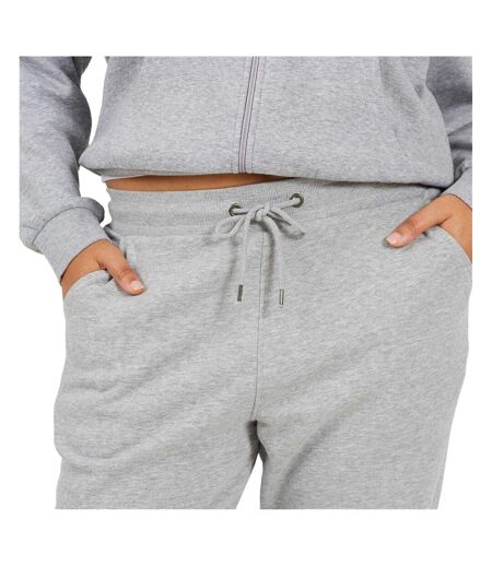 Womens/ladies Plus Jogging Bottoms Grey Marl Brave Soul