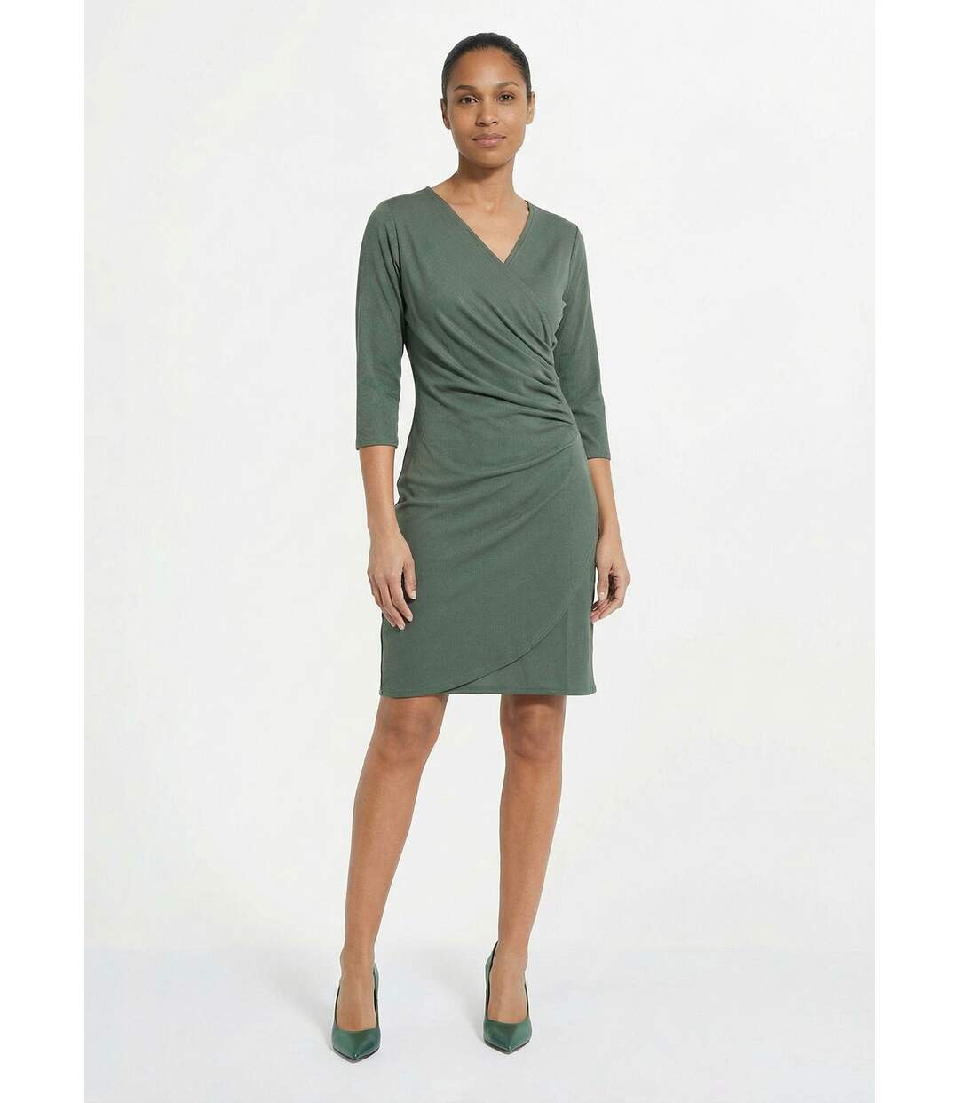 Robe cache coeur jersey cotelé Essentiel-1