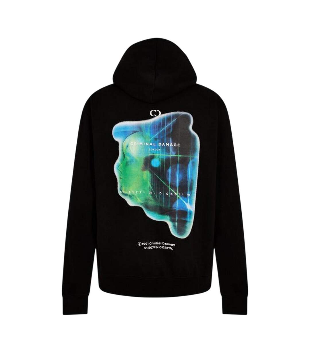 Sweat À Capuche Motif/style Imprimé Graphique Homme Noir Criminal Damage-2