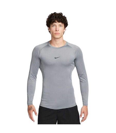 Mens Pro Core Long-sleeved T-shirt Grey Nike