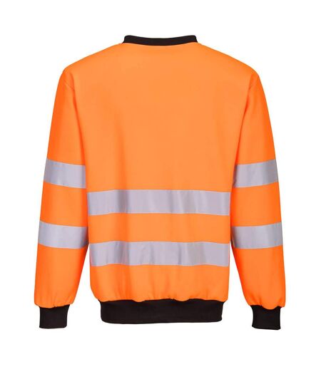 Portwest Mens PW2 High-Vis Sweatshirt (Orange/Black) - UTPW300