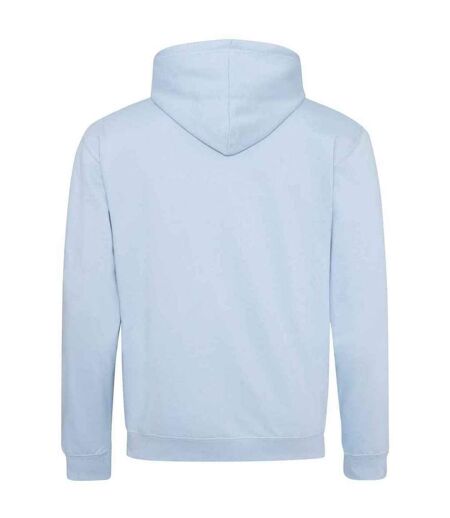 Sweat à capuche varsity femme bleu ciel / blanc Awdis