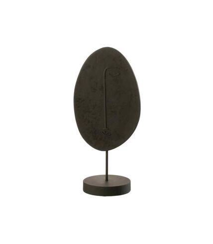 Paris Prix - Statuette Déco Sur Socle tête Plate 46cm Noir