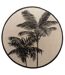Tapis Rond Imprimé Tropic Nature 120cm Naturel-1